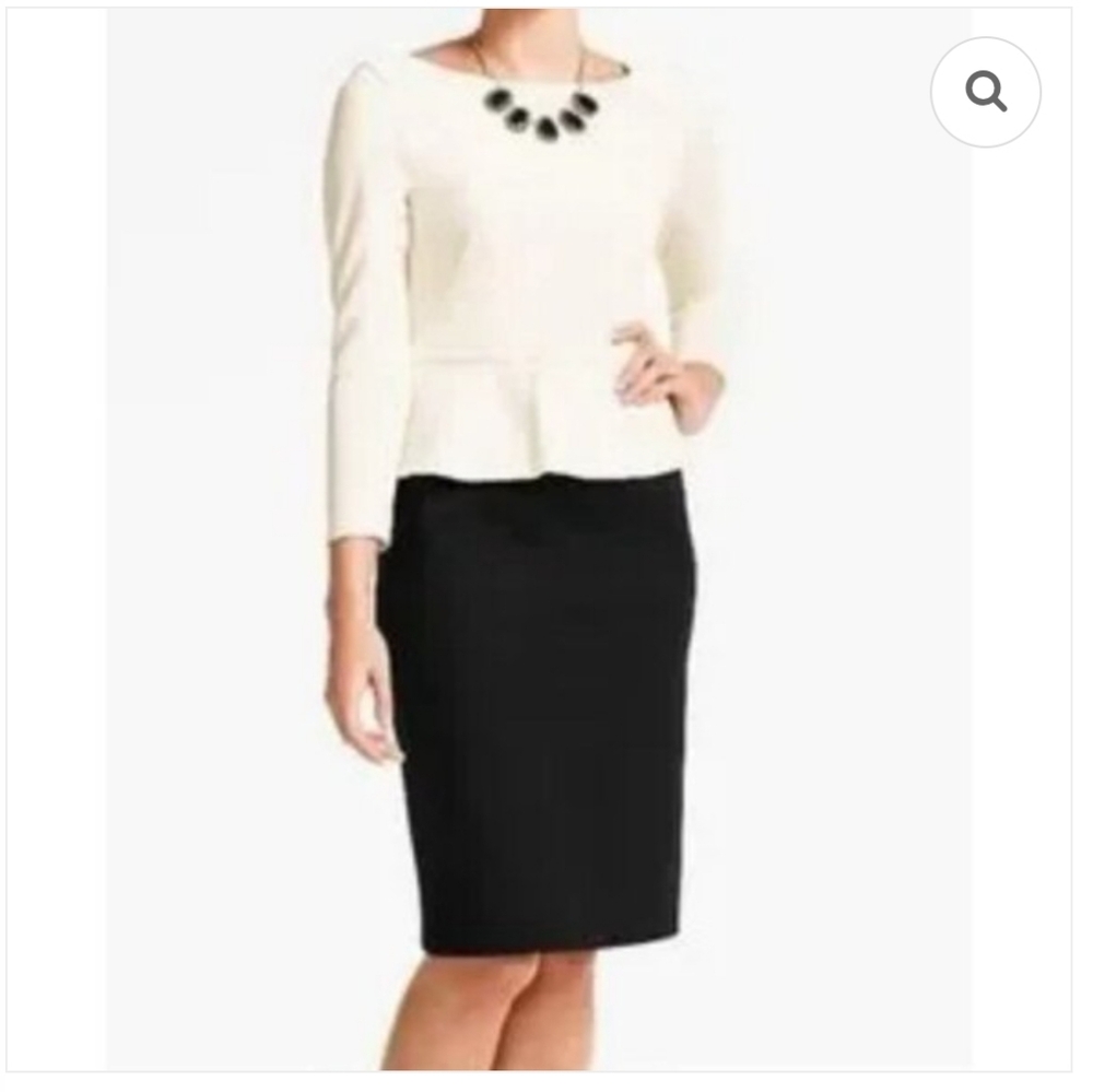 Talbots Elegant Cream and Black Dress - Picture 1 of 7